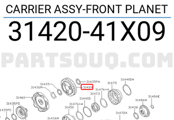 Nissan 3142041X09 CARRIER ASSY-FRONT PLANET