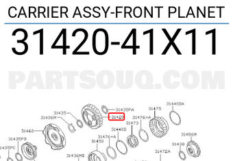 Nissan 3142041X11 CARRIER ASSY-FRONT PLANET