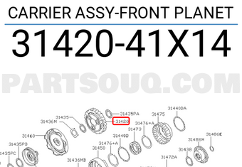 Nissan 3142041X14 CARRIER ASSY-FRONT PLANET