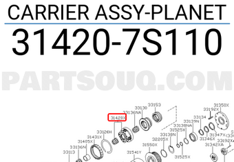 Nissan 314207S110 CARRIER ASSY-PLANET