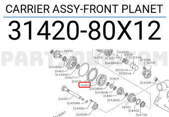 Nissan 3142080X12 CARRIER ASSY-FRONT PLANET