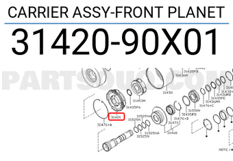 Nissan 3142090X01 CARRIER ASSY-FRONT PLANET