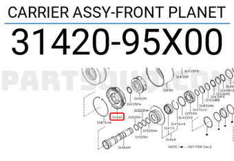 Nissan 3142095X00 CARRIER ASSY-FRONT PLANET