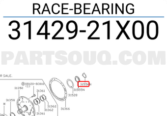 Nissan 3142921X00 RACE-BEARING