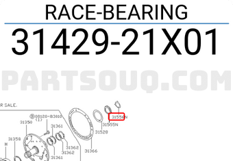 Nissan 3142921X01 RACE-BEARING
