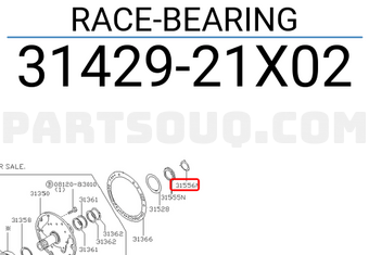 Nissan 3142921X02 RACE-BEARING