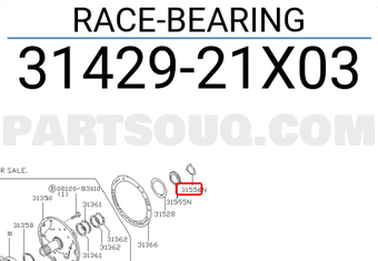 Nissan 3142921X03 RACE-BEARING