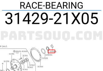 Nissan 3142921X05 RACE-BEARING