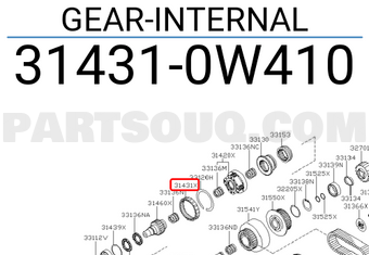 Nissan 314310W410 GEAR-INTERNAL