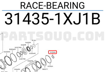 Nissan 314351XJ1B RACE-BEARING