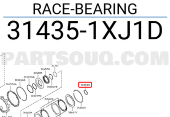 Nissan 314351XJ1D RACE-BEARING