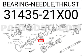 Nissan 3143521X00 BEARING-NEEDLE,THRUST