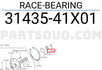 Nissan 3143541X01 RACE-BEARING