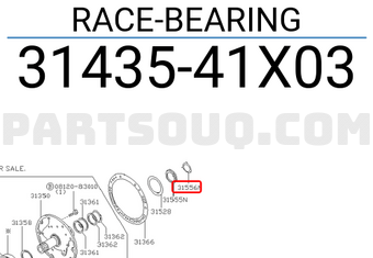 Nissan 3143541X03 RACE-BEARING