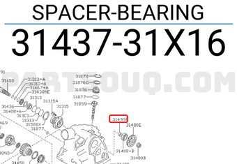 Nissan 3143731X16 SPACER-BEARING