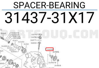 Nissan 3143731X17 SPACER-BEARING