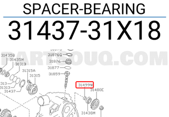 Nissan 3143731X18 SPACER-BEARING