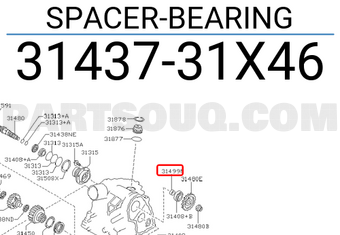 Nissan 3143731X46 SPACER-BEARING