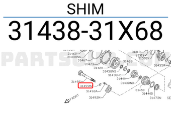 Nissan 3143831X68 SHIM