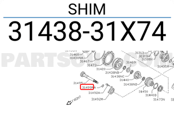 Nissan 3143831X74 SHIM