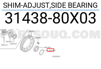 Nissan 3143880X03 SHIM-ADJUST,SIDE BEARING