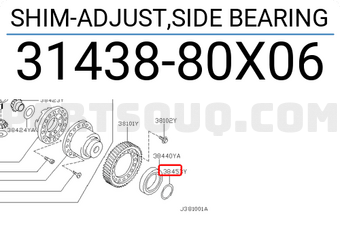Nissan 3143880X06 SHIM-ADJUST,SIDE BEARING