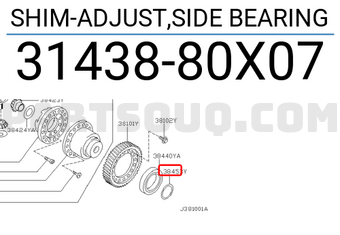 Nissan 3143880X07 SHIM-ADJUST,SIDE BEARING