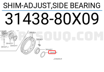 Nissan 3143880X09 SHIM-ADJUST,SIDE BEARING