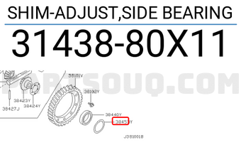 Nissan 3143880X11 SHIM-ADJUST,SIDE BEARING