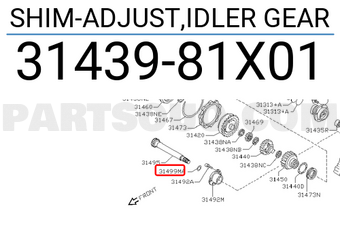 Nissan 3143981X01 SHIM-ADJUST,IDLER GEAR