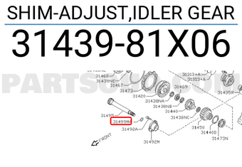 Nissan 3143981X06 SHIM-ADJUST,IDLER GEAR