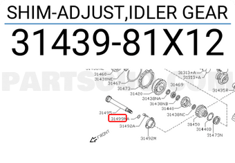 Nissan 3143981X12 SHIM-ADJUST,IDLER GEAR