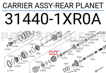 Nissan 314401XR0A CARRIER ASSY-REAR PLANET