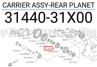 Nissan 3144031X00 CARRIER ASSY-REAR PLANET