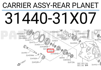 Nissan 3144031X07 CARRIER ASSY-REAR PLANET
