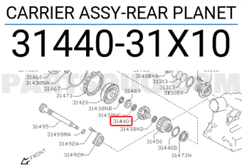 Nissan 3144031X10 CARRIER ASSY-REAR PLANET