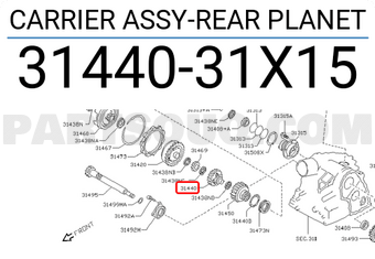 Nissan 3144031X15 CARRIER ASSY-REAR PLANET