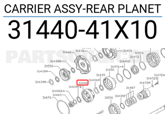 Nissan 3144041X10 CARRIER ASSY-REAR PLANET