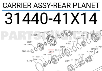 Nissan 3144041X14 CARRIER ASSY-REAR PLANET