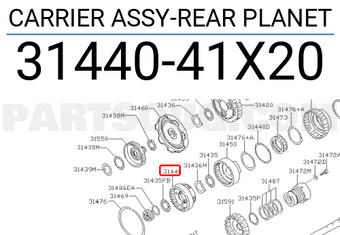 Nissan 3144041X20 CARRIER ASSY-REAR PLANET