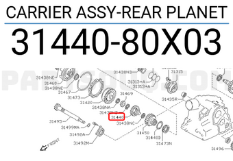 Nissan 3144080X03 CARRIER ASSY-REAR PLANET