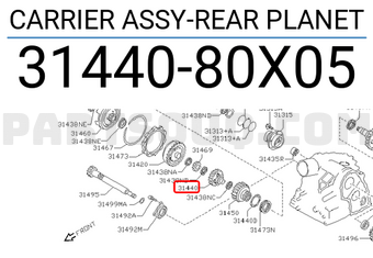 Nissan 3144080X05 CARRIER ASSY-REAR PLANET