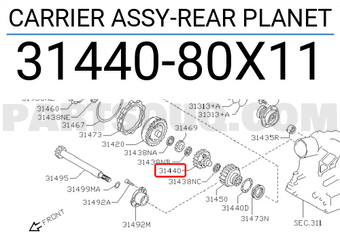 Nissan 3144080X11 CARRIER ASSY-REAR PLANET