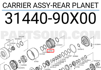 Nissan 3144090X00 CARRIER ASSY-REAR PLANET