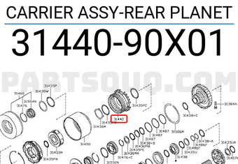 Nissan 3144090X01 CARRIER ASSY-REAR PLANET