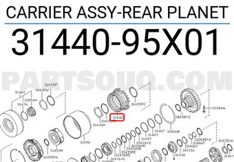 Nissan 3144095X01 CARRIER ASSY-REAR PLANET