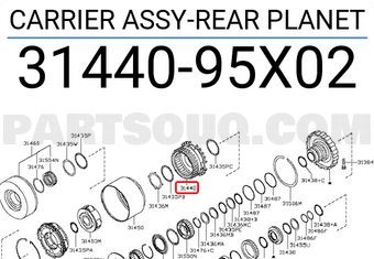Nissan 3144095X02 CARRIER ASSY-REAR PLANET