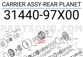 Nissan 3144097X00 CARRIER ASSY-REAR PLANET