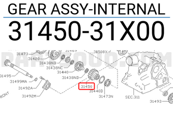 Nissan 3145031X00 GEAR ASSY-INTERNAL