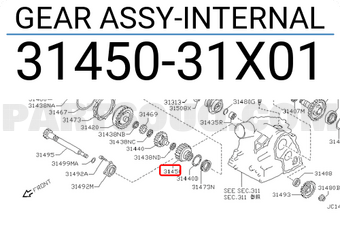 Nissan 3145031X01 GEAR ASSY-INTERNAL